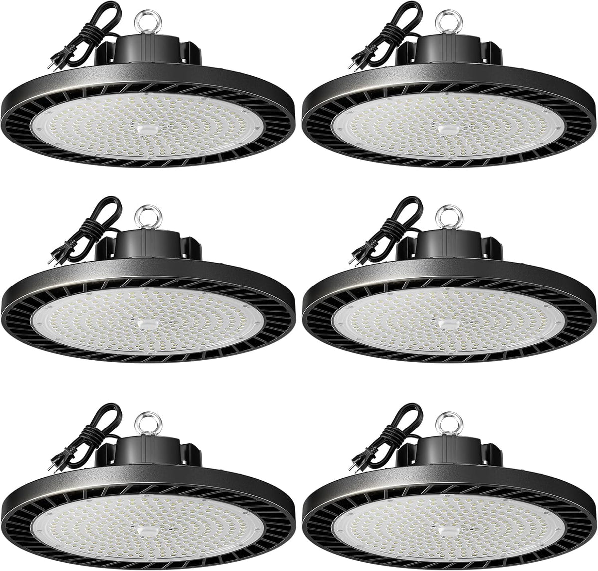 UFO LED Hallenleuchte 250 W Schwarz - 37500 Lumen mit 5000 K Tageslichtweiß - Aluminium Deckenleuchte für Lager und Geschäfte - Industrielle Beleuchtung bis 1000 W Ersatz