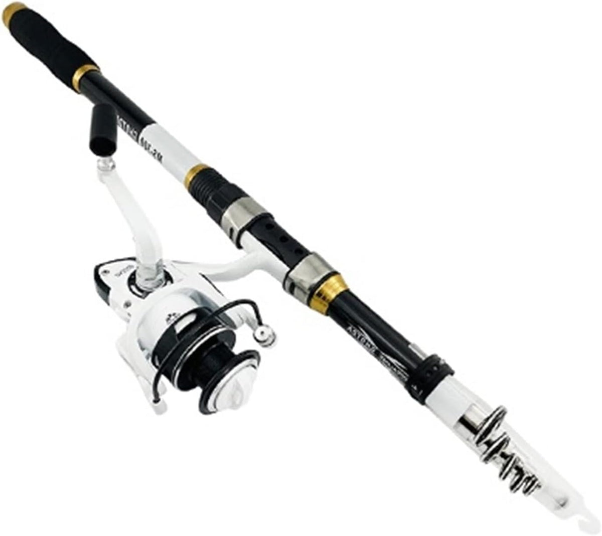 Teleskop Karpfen Angelset Modell 5481 - 3,60 m Rute mit DK5000 Spinnrolle - 200 g leichte Kombination - Für Sommerangeln Reise und Freizeit