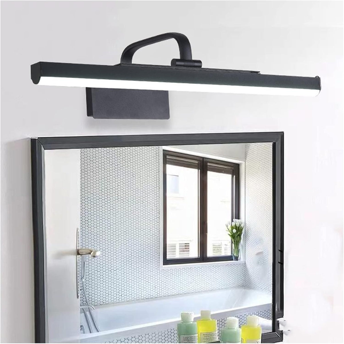 LED Spiegel Frontleuchte 69 cm - Wasserdichte Badezimmer Wandleuchte für den Waschtisch - Eisen Lampenschirm und moderne lange Bauform - Für Spiegel Schminktisch und Make up Bereich