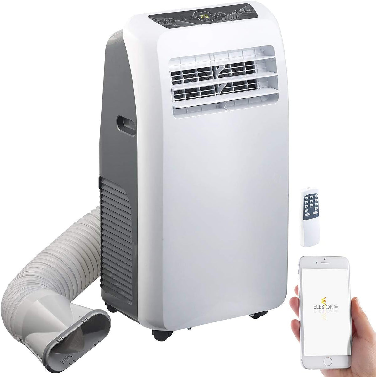 Sichler smarte Klimaanlage 12000 BTU - 3500 W Klimagerät mit Heiz und Entfeuchtungsfunktion - App Steuerung und Fernbedienung mit 230 V - Versandrückläufer für Raumklimatisierung