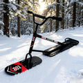 Snow Scooter für Erwachsene - 360 Grad drehbare Heckski und Dual Ski Design - verstärkter Aluminiumrahmen - All Terrain Schneescooter für Snowparks und Hügel