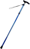 Aluminium Klappstock für Senioren - T Griff und faltbare Metallkonstruktion - Tragbarer Gehstock für unterwegs - Für Spaziergänge Alltag und leichte Wanderungen