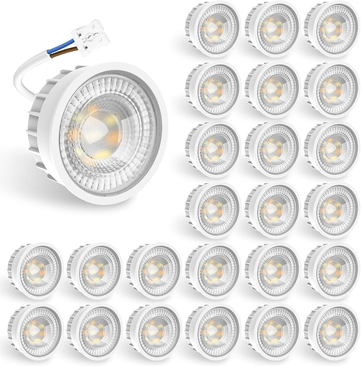 ALUSSO LED Modul 6 W 540 lm - 40 ultraflache Module 50 x 25 mm für Einbaustrahler - Dimmbar mit 3000 K 4000 K und 6500 K - IP44 Ersatz für GU10 und MR16 bei 230 V