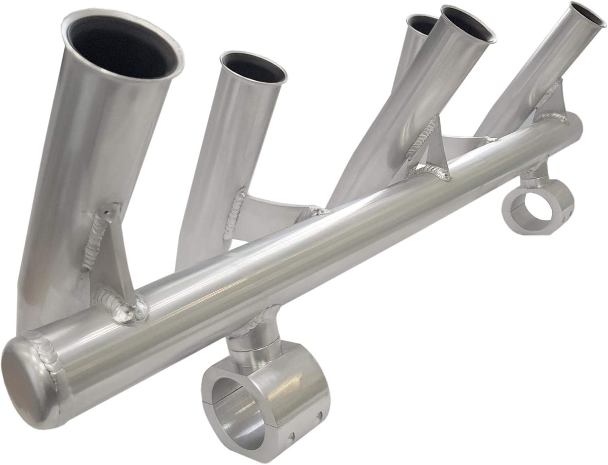 Galaxy Angelrutenhalter - Aluminium Halterung für fünf Angelruten - Für Boot Tower und T Top Montage - Zur geordneten Rutenaufbewahrung an Bord