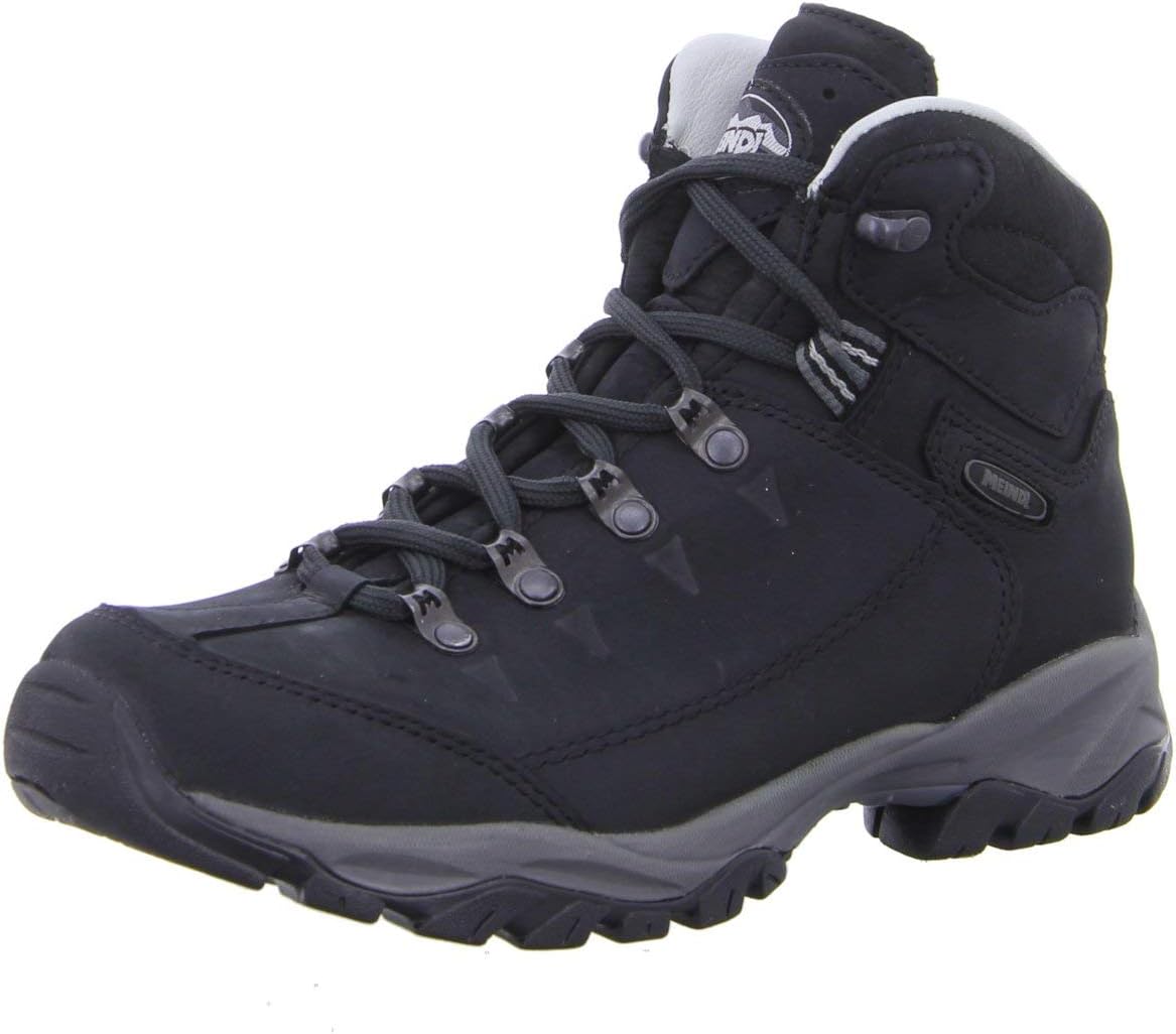 Meindl Ohio Lady 2 Damen Wanderschuhe - Echtleder weich gepolstert - Gummisohle und Kurzschaft - Schwarzer Trekking Schuh für Wandern und Outdoor Freizeit