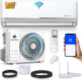Split Klimaanlage 24000 BTU - 7,2 kW Klimagerät mit Kühlen Heizen und Energieeffizienz A Plus Plus - WiFi App 4D Airflow Selbstreinigung und R32 - Weiß mit Montagematerial