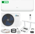 Kältebringer Split Klimaanlage 12000 BTU 3.7 kW - Energieklasse A Plus Plus Plus für bis 60 Quadratmeter - Kühlen Heizen WiFi und Schlafmodus - R290 mit Zubehör