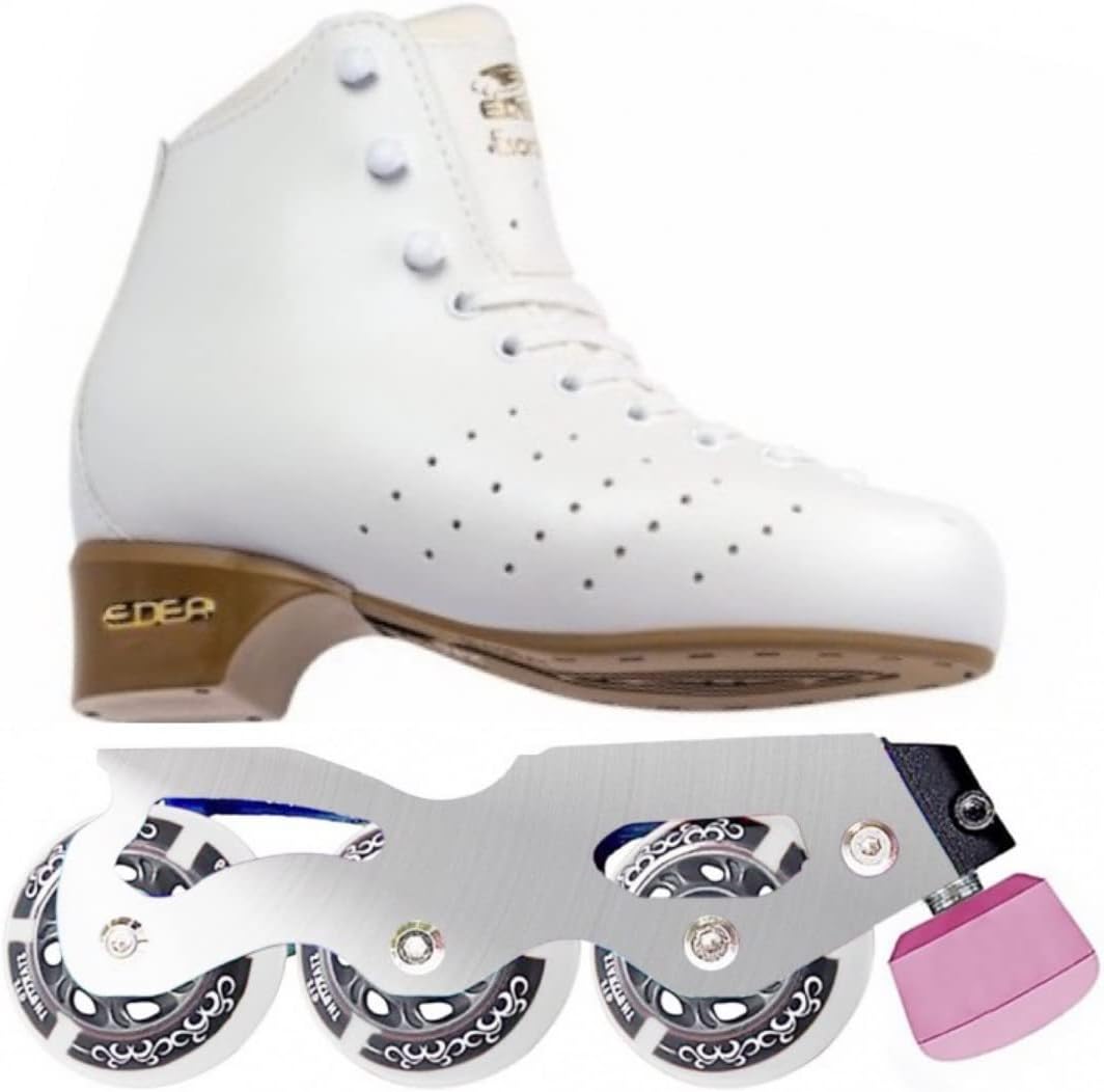 L'Estel Skates Edea Chorus C Schlittschuhe - Weiß Größe 235 35 aus Leder - Mit Wilson Pattern 99 Kufen - Eiskunstlauf Set für Training und anspruchsvolle Eisprogramme