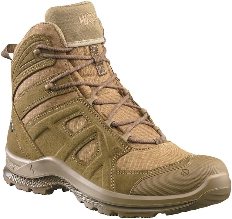 HAIX Black Eagle Athletic 2.0 V GTX Mid - Coyote aus Veloursleder und Textil - Gore Tex Innenmaterial mit Gummisohle - Sportlicher Schuh für Job Freizeit und Outdoor