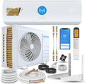 DANYON DA XA35QC Quick Connect Klimaanlage - 12000 BTU und 3,4 kW für Räume bis 55 m2 - Inverter Heizen WiFi App und R32 - Splitgerät mit 5 m Kupferleitung und Montageset