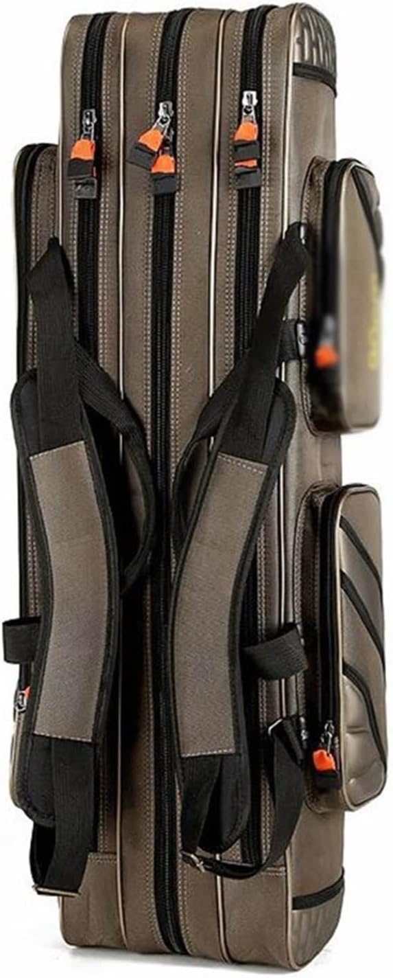 Dreilagige Angelrutentasche - Tragbare Tasche mit großer Kapazität - Für Angelruten Werkzeuge und Tackle Ausrüstung - Mit Schulter und Handtragefunktion