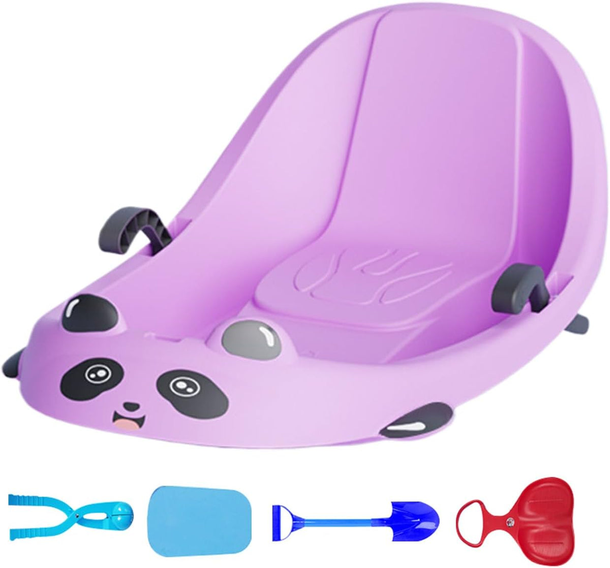 Kinder Schneeschlitten mit Bremse - Rose für verschneite Hügel und Spielplätze - Wintersport Rodel für Jungen und Mädchen - für Kinder und Vorschüler
