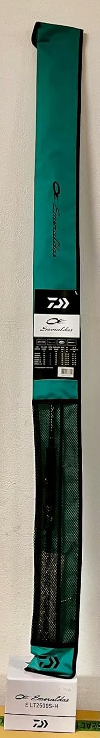 Daiwa Emeraldas EMEX83M BI Eging Angelset - Carbonrute mit Emeraldas E LT2500S H Rolle - Grün schwarze Ausführung mit 250 g - Mit geflochtener Schnur