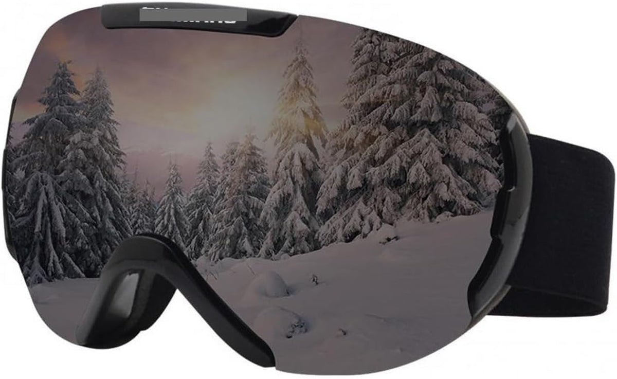 ZGYOZMNG Skibrille Blau - Polarisierte Doppellinse mit Antibeschlag - Verspiegelte Schneebrille für Ski und Snowboard - Schutzbrille für winterliche Outdoor Aktivitäten