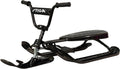 STIGA Snowracer Curve SX Lenkschlitten - 118 x 52 x 35 cm mit BMX Lenker Bremse und Zugseilwinde - Schwarz aus Stahl - bis 90 kg ab 7 Jahren und Erwachsene