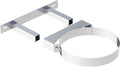 Jeremias DW FU Wand und Kopfteil 450 mm - Edelstahl für Wandhalter bis 250 mm - Doppelwandiges Abgassystem in Silber - Schornsteinelement für stabile Wandmontage