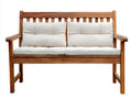 Gartenbank Holz Natur 150x60x80 cm - 2-Sitzer Klassisch Terrasse Gartenbank Outdoor