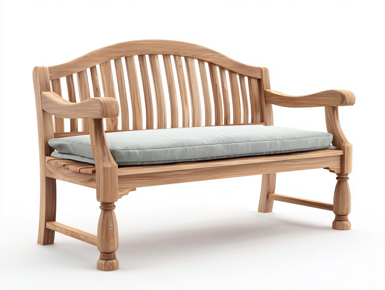 Gartenbank Holz Natur 150x60x85 cm - 2-Sitzer Klassisch Gartenbank Terrasse Design