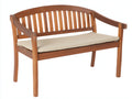 Gartenbank - Massivholz 150x60x90 cm - Braun-Beige - Mit Sitzkissen - Klassisches Design