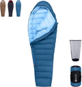 Daunenschlafsack für Erwachsene - Mumien Schlafsack mit 1500 g Entendaunen - Komfort bis minus 10 Grad und Extrem bis minus 26 Grad - Für Camping Trekking und Winter
