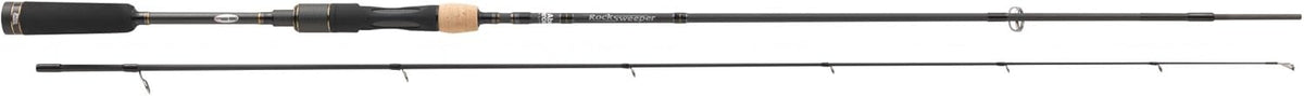 ABU GARCIA Rocksweeper Angelrute - Schwarze Carbonrute für Spinnen und Casting - Leichte Rutenkonstruktion für Kunstköder - Einzelrute für Raubfischangeln