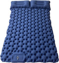 Camping Air Matt Doppel Isomatte - Aufblasbare Campingmatratze mit Kissen - Faltbar und wasserdicht in Navy Blue - Für Wandern Camping und kühle Temperaturen