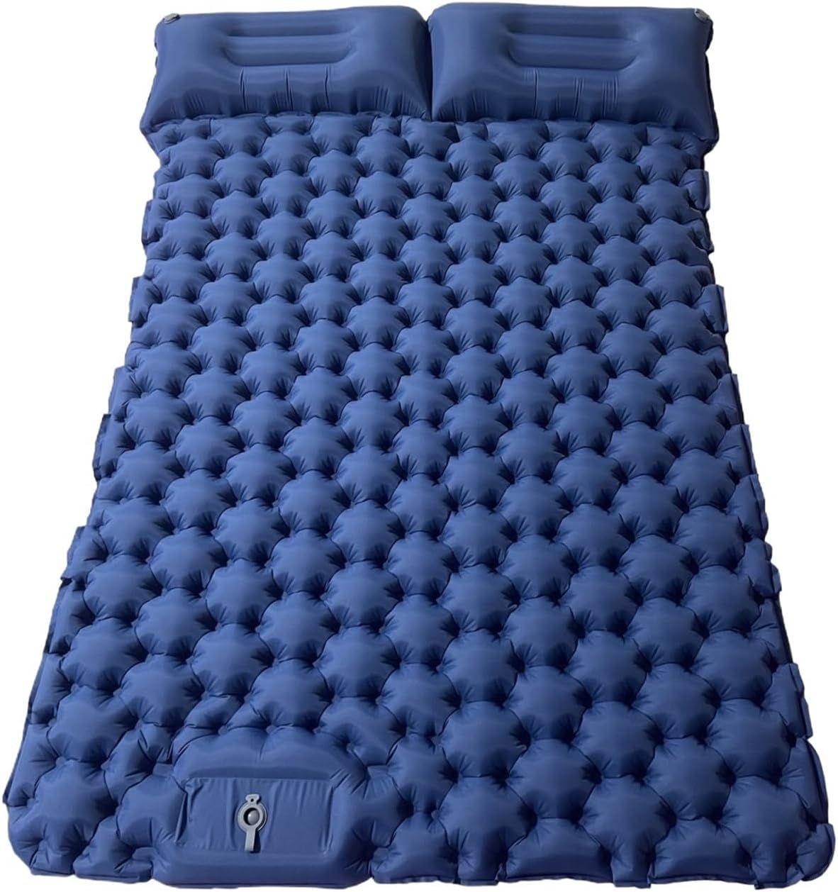 Camping Air Matt Doppel Isomatte - Aufblasbare Campingmatratze mit Kissen - Faltbar und wasserdicht in Navy Blue - Für Wandern Camping und kühle Temperaturen