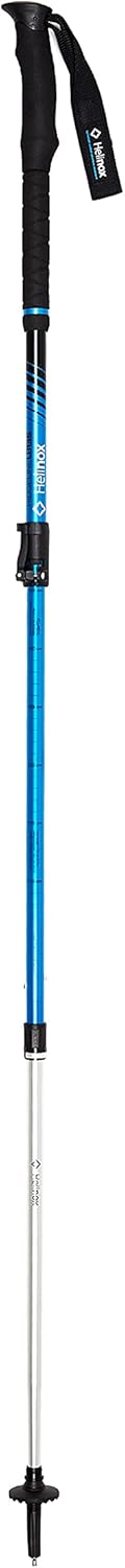 Helinox Ridgeline Trekkingstöcke - Ultraleichte Aluminiumstöcke mit 135 cm Länge - Blaue Outdoor Ausführung - Für Wandern Trekking und Bergtouren