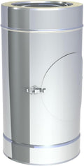 Jeremias DW FU Längenelement 150 mm - Doppelwandiges Edelstahl Element mit Revisionsöffnung - Bis 600 Grad und Druckklasse N1 - Für Inspektion und Erweiterung von Abgasanlagen