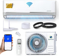 Split Klimaanlage 12000 BTU 3.5 kW - Kühlen und Heizen mit Energieklasse A Plus Plus - WiFi App 4D AirFlow und Auto Reinigung - Mit R32 und Montagematerial