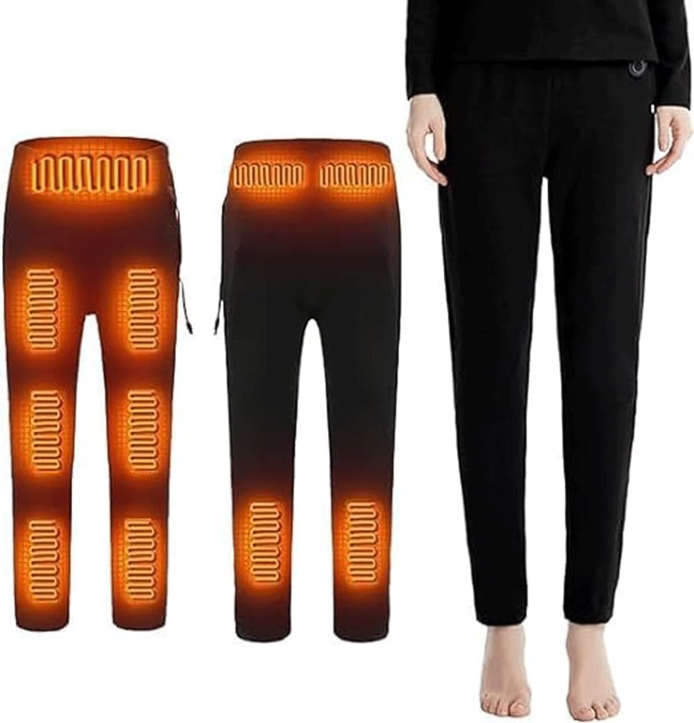 Beheizte Thermohose XL - USB Heizsystem mit 3 Heizstufen und 22 Heizzonen - isolierte Unterwäsche für Winter und Skifahren - beheizbare Hose Modell ZGYJRY1650