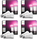 Philips Hue White and Color Ambiance E27 - 8 smarte A60 LED Leuchtmittel mit 1100 Lumen Klasse - Dimmbar mit 16 Millionen Farben - App und Sprachsteuerung mit Alexa und Google