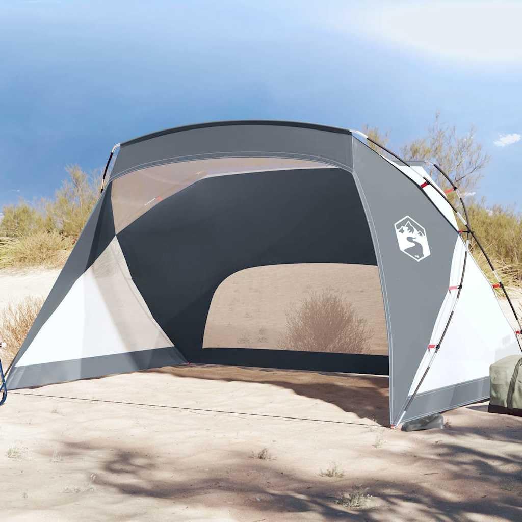 Home Garden Strandzelt - Grau aus 185T Polyester - 274 x 178 x 170 bis 148 cm - Leichtes Outdoor Zelt für Strand Sonnenschutz Urlaub und Freizeit
