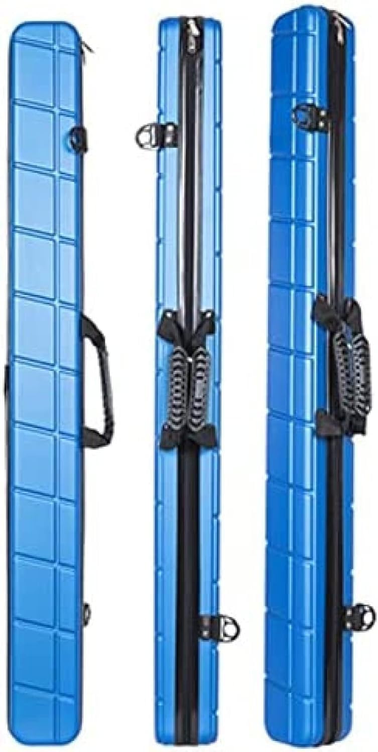 Wasserdichte Angelrutentasche - 128 x 12 x 11 cm in Blau - Große Tragetasche für bis zu 18 Ruten - Für Angelruten Werkzeug und Zubehör