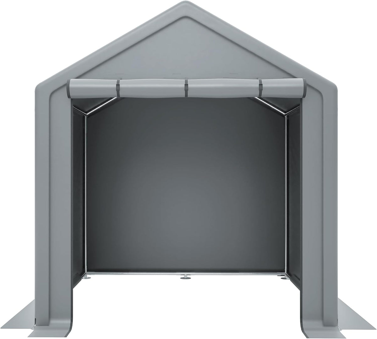 Geräteschuppen Fahrradgarage - Grau aus legiertem Stahl und wetterfest - 190 x 170 x 200 cm wasserdicht und winterfest - Lagerzelt für Fahrräder Motorräder und Gartengeräte