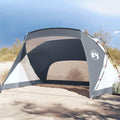 Furniture Select Strandzelt Grau - 185T Polyester für Strand und Outdoor - Geräumige Konstruktion mit 6 kg Gewicht - Maße 274 x 178 x 170 bis 148 cm