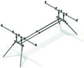 CARP SPIRIT INOX Rod Pod - Rutenständer für drei Karpfenruten - Edelstahlkonstruktion in Schwarz - Für Karpfenangeln Rutenablage und Schienenmontage