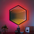 RGB Infinity Spiegel Wandleuchte 30 cm - Hexagon LED Nachtlicht mit 358 Farbmodi - App und Fernbedienungssteuerung - Für Gaming Zimmer Schlafzimmer und Bar