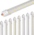 FA8 LED Röhre 2.4 m 90 W - 12150 Lumen mit 5000 K Lichtfarbe - V förmige Einzelstift LED Lampe mit transparenter Abdeckung - Für 120 V Beleuchtungssysteme