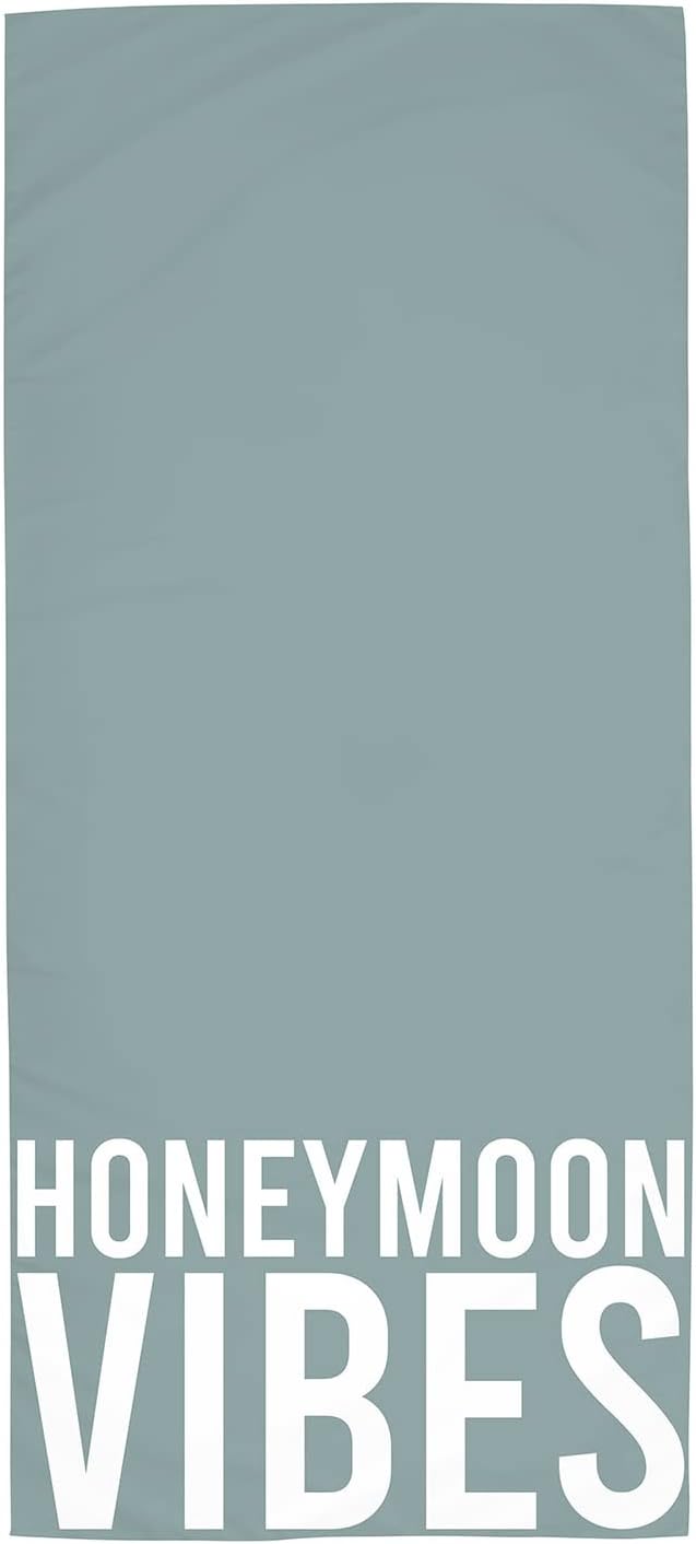 Santa Barbara Design Studio Wedding Collection Strandtuch - Übergroß und schnelltrocknend aus Mikrofaser - Honeymoon Vibes Design - 198,1 x 88,9 cm für Strand und Reisen