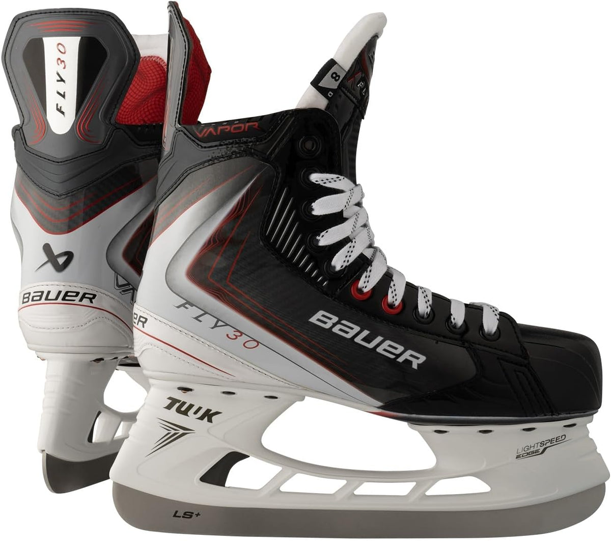 Bauer Vapor Fly30 Eishockey Schlittschuhe Senior - Mehrfarbig Größe 7 Euro 42 - Kunststoff im EE Stil - Unisex Hockey Schlittschuhe für Erwachsene als Paar