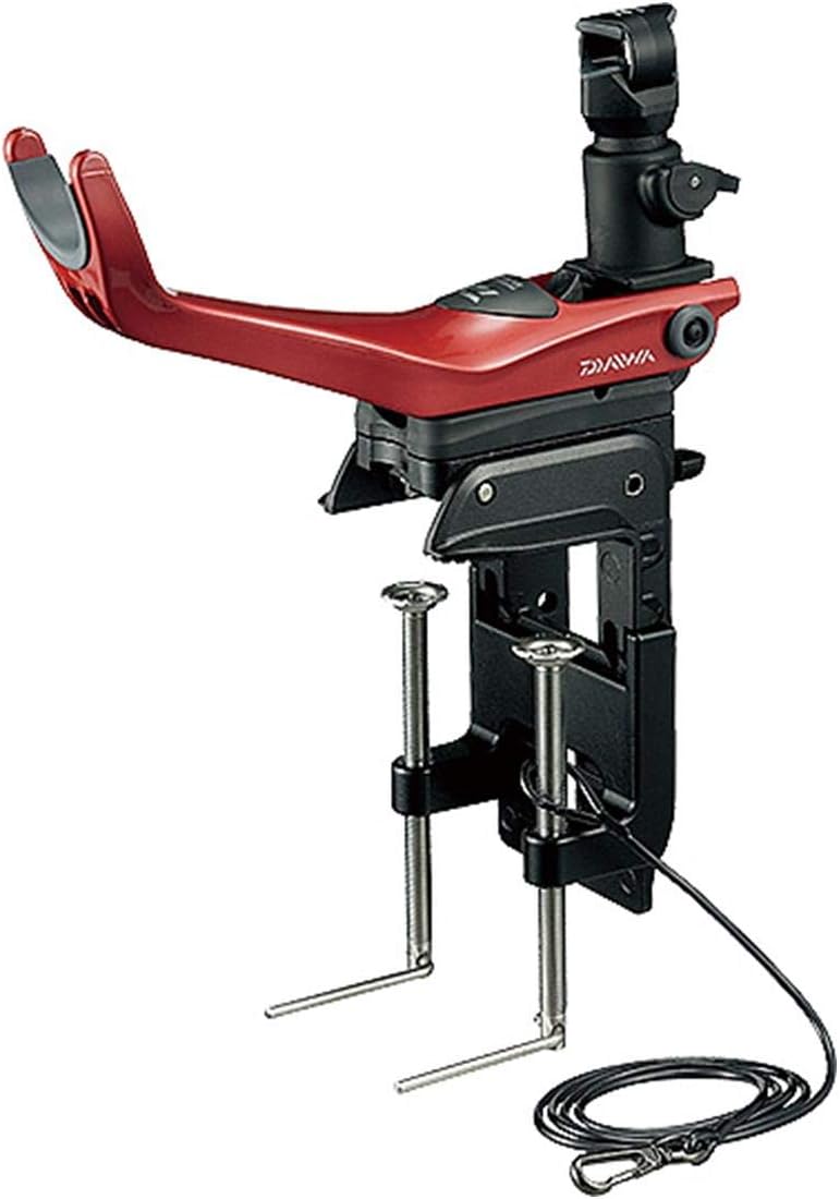 Daiwa Rutenhalter 160CH E 691758 - Rote Edelstahl Halterung für Angelruten - Kompaktes Format 10 x 10 x 10 mm - Für Montage und geordnete Rutenablage