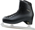 L'Estek Skates Risport Electra Schlittschuhe - Schwarzer Stiefel mit Klingen Klasse 2 - Leder und legierter Stahl in Größe 300 45 - Für Eislaufen und Training