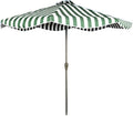 Garten Sonnenschirm 2.7 m Streifen - Gartentisch Schirm mit Kurbel und 8 Rippen - UV Schutz 50 Plus und Schutz vor leichtem Regen - Eisenkonstruktion für Strand Pool und Terrasse
