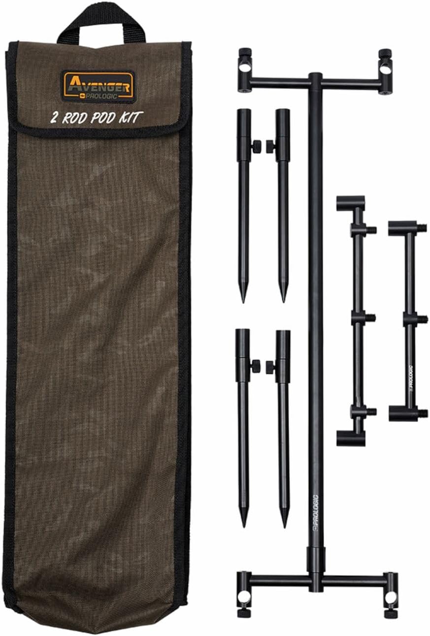 Prologic K1 Rod Pod 3 Rod - Aluminium Rutenhalterung für drei Karpfenruten - Verpackungsmaß 30 x 15 x 5 cm bei 1 Komma 5 kg - Für Uferangeln und Ablage