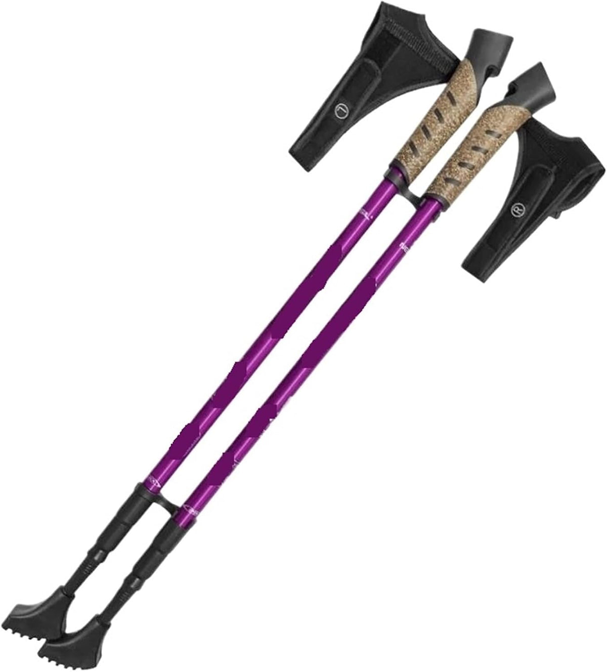 Teleskop Trekkingstöcke - Zweiteiliges Wanderstock Set aus Aluminiumlegierung - Höhenverstellbare Alpenstöcke - Für Wandern Gehtraining und Outdoor Touren