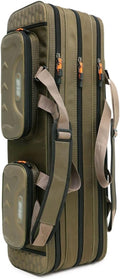 WMDSYGD Angelrutentasche - Vierlagige Oxford Tasche mit 80 cm Länge - Einfarbiger Organizer mit Reißverschluss - Für Ruten Rollen Köder und Angelausrüstung
