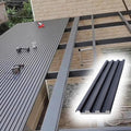 Aluminium Wellblech Dachplatten 15 cm - Spleißbare Markisenabdeckung für flexible Dachflächen - Schalldämmende Paneele für Außenkonstruktionen - Für Markise Überdachung und Dachbereich