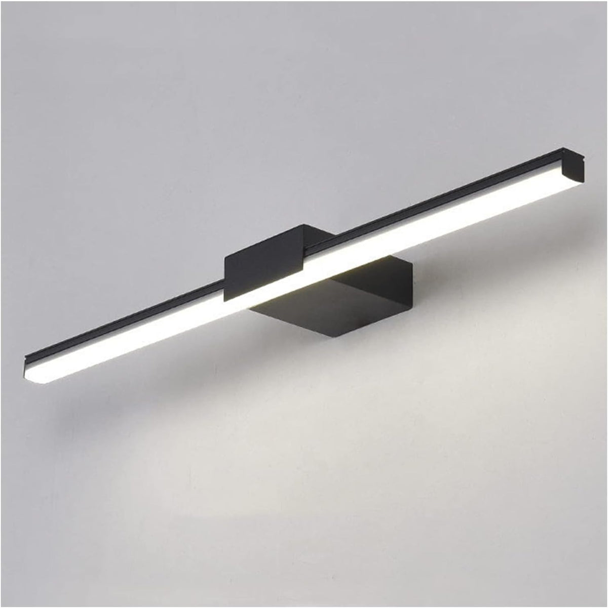 LED Spiegel Frontleuchte 41 cm Schwarz - Wasserdichte Badbeleuchtung mit neutralem Licht - Moderne Wandleuchte für Gästezimmer Apartment und Hotel - Für Waschtisch Spiegel und Make up