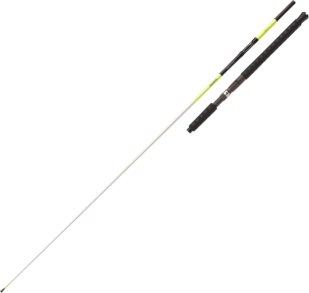 Daiwa Sealine Xtreme Interline Meeresrute - 2,35 m Carbonrute für 30 bis 50 lb - Schwarz Weiß und Hellgrün - Für Bootsangeln und schwere Meeresmontagen